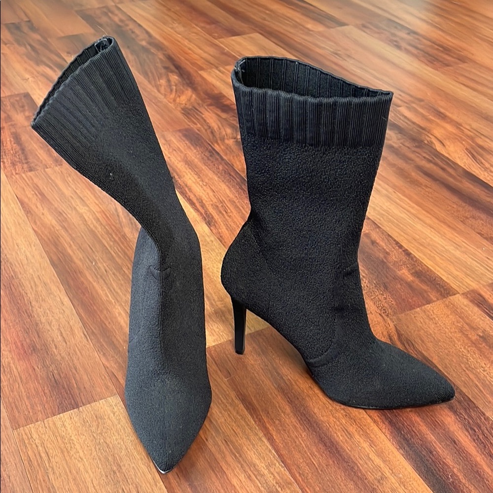 Elegant Black Women's Sock Heels